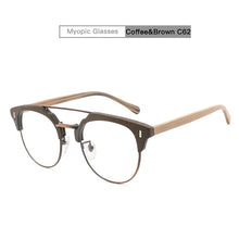 Load image into Gallery viewer, Japanese Brand Acetate Glasses Frame Man Women Wood Grain Myopia Computer Eyeglasses 2023 Eyewear Prescription Spectacle Metal