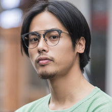 Load image into Gallery viewer, Japanese Brand Acetate Glasses Frame Man Women Wood Grain Myopia Computer Eyeglasses 2023 Eyewear Prescription Spectacle Metal
