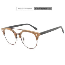 Load image into Gallery viewer, Japanese Brand Acetate Glasses Frame Man Women Wood Grain Myopia Computer Eyeglasses 2023 Eyewear Prescription Spectacle Metal
