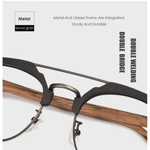 Load image into Gallery viewer, Japanese Brand Acetate Glasses Frame Man Women Wood Grain Myopia Computer Eyeglasses 2023 Eyewear Prescription Spectacle Metal