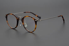 Load image into Gallery viewer, Japanese Brand Hand-Made Round Optical Glasses Frame Men Acetate Prescription Eyeglasses Women Retro Titanium Myopia Spectacles