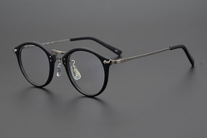 Japanese Brand Hand-Made Round Optical Glasses Frame Men Acetate Prescription Eyeglasses Women Retro Titanium Myopia Spectacles