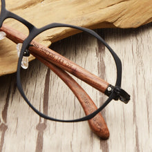Carica l&#39;immagine nel visualizzatore di Gallery, Marca giapponese Occhiali Rotondi Telaio Uomo Donna 100% Legno Miopia Occhiali Da Vista Per Computer Telaio 2022 Occhiali Occhiali Da Vista In Metallo 