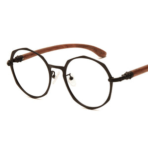 Marca giapponese Occhiali Rotondi Telaio Uomo Donna 100% Legno Miopia Occhiali Da Vista Per Computer Telaio 2022 Occhiali Occhiali Da Vista In Metallo 