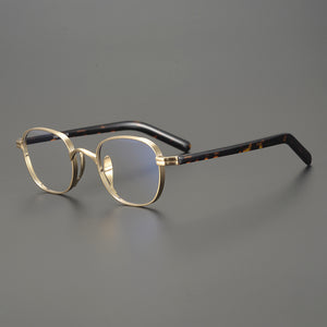 Japanese Hand-Made Vintage Titanium Glasses Frame Retro Small Square Men Women Optical Myopia Eyeglasses Prescription Spectacles