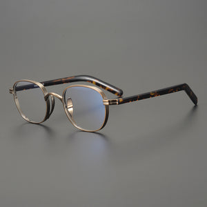 Japanese Hand-Made Vintage Titanium Glasses Frame Retro Small Square Men Women Optical Myopia Eyeglasses Prescription Spectacles