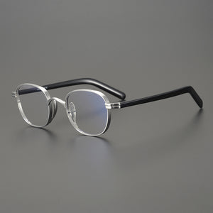 Japanese Hand-Made Vintage Titanium Glasses Frame Retro Small Square Men Women Optical Myopia Eyeglasses Prescription Spectacles