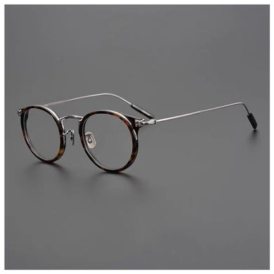 Japanese Handmade Brand Desiger Retro Round Titanium Eyeglasses Frame Female Men Myopia Prescription Glasses 7285 Classic Gafas