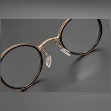 Load image into Gallery viewer, Japanese Handmade Classic Round Glasses Frame Titanium alloy Acetate Eyeglasses Men Women Circle Prescription Optical Eyewear