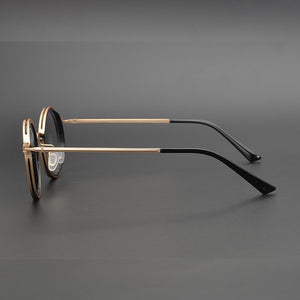 Japanese Handmade Classic Round Glasses Frame Titanium alloy Acetate Eyeglasses Men Women Circle Prescription Optical Eyewear