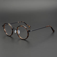 Load image into Gallery viewer, Japanese Handmade Classic Round Glasses Frame Titanium alloy Acetate Eyeglasses Men Women Circle Prescription Optical Eyewear