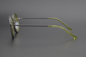 Japanese Handmade Classic Round Glasses Frame Titanium alloy Acetate Eyeglasses Men Women Circle Prescription Optical Eyewear