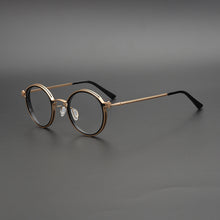 Load image into Gallery viewer, Japanese Handmade Classic Round Glasses Frame Titanium alloy Acetate Eyeglasses Men Women Circle Prescription Optical Eyewear