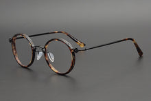 Load image into Gallery viewer, Japanese Handmade Classic Round Glasses Frame Titanium alloy Acetate Eyeglasses Men Women Circle Prescription Optical Eyewear