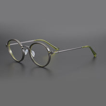 Load image into Gallery viewer, Japanese Handmade Classic Round Glasses Frame Titanium alloy Acetate Eyeglasses Men Women Circle Prescription Optical Eyewear