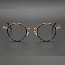 Load image into Gallery viewer, Japanese Handmade Classic Round Glasses Frame Titanium alloy Acetate Eyeglasses Men Women Circle Prescription Optical Eyewear