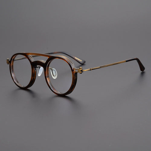 Japanese Handmade Classic Round Titanium Acetate Eyeglasses Men Women's Retro Circle Prescription Optical reading Glasses Frame