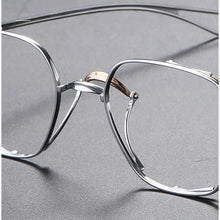 Load image into Gallery viewer, Japanese Handmade Design Pure Titanium Square Glasses Frame Men Double Beam Prescription Eyeglasses Women Optical Eyewear DTX124