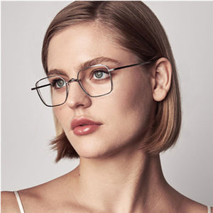 Japanese Handmade Design Pure Titanium Square Glasses Frame Men Double Beam Prescription Eyeglasses Women Optical Eyewear DTX124