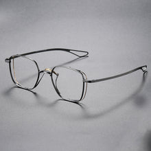 Load image into Gallery viewer, Japanese Handmade Design Pure Titanium Square Glasses Frame Men Double Beam Prescription Eyeglasses Women Optical Eyewear DTX124