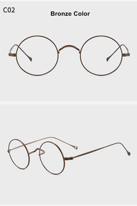 Japanese Handmade Eyeglasses John Lennon Classic Small Round Titanium Glasses Ultra-light Frame Men Retro Women Myopia Gafas