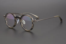 Carica l&#39;immagine nel visualizzatore di Gallery, Japanese Handmade Glasses Frame Classic Round Titanium Acetate Eyeglasses for Men&#39;s Women&#39;s Retro Prescription Optical Eyewear