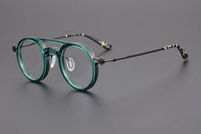 Carica l&#39;immagine nel visualizzatore di Gallery, Japanese Handmade Glasses Frame Classic Round Titanium Acetate Eyeglasses for Men&#39;s Women&#39;s Retro Prescription Optical Eyewear