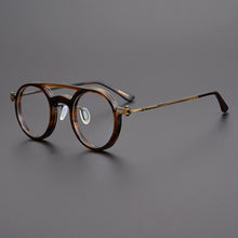 Carica l&#39;immagine nel visualizzatore di Gallery, Japanese Handmade Glasses Frame Classic Round Titanium Acetate Eyeglasses for Men&#39;s Women&#39;s Retro Prescription Optical Eyewear