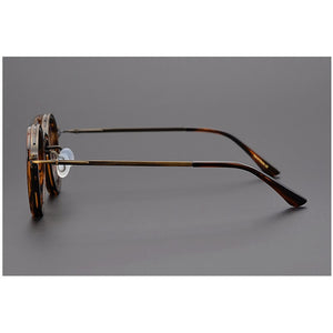 Japanese Handmade Glasses Frame Classic Round Titanium Acetate Eyeglasses for Men's Women's Retro Prescription Optical Eyewear