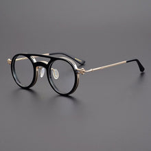 Carica l&#39;immagine nel visualizzatore di Gallery, Japanese Handmade Glasses Frame Classic Round Titanium Acetate Eyeglasses for Men&#39;s Women&#39;s Retro Prescription Optical Eyewear