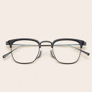 Japanese Handmade Glasses Frame Pure Titanium UltraLight Square Men Woman Myopia Eyeglass Prescription Eyewear KMN1112