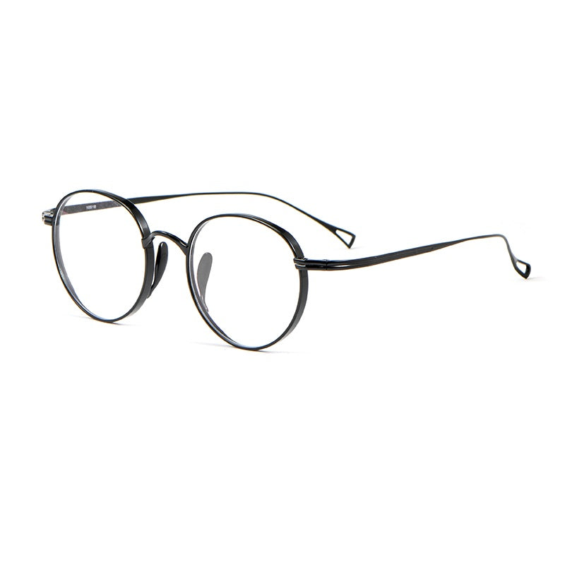 Japanese Handmade Glasses Frame Retro Oval Round KMN113 Pure Titanium Light Men Woman Eyeglasses Myopia Reading Eyewear Frames
