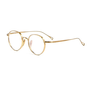 Japanese Handmade Glasses Frame Retro Oval Round KMN113 Pure Titanium Light Men Woman Eyeglasses Myopia Reading Eyewear Frames