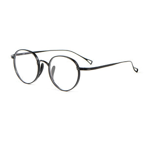 Japanese Handmade Glasses Frame Retro Oval Round KMN113 Pure Titanium Light Men Woman Eyeglasses Myopia Reading Eyewear Frames