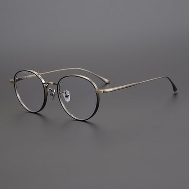Japanese Handmade John Lennon Round Titanium Optical Glasses Frame Men Retro Eyeglasses Myopia Reading Eyewear Oculos De Grau