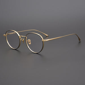 Japanese Handmade John Lennon Round Titanium Optical Glasses Frame Men Retro Eyeglasses Myopia Reading Eyewear Oculos De Grau