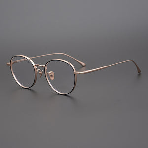 Japanese Handmade John Lennon Round Titanium Optical Glasses Frame Men Retro Eyeglasses Myopia Reading Eyewear Oculos De Grau