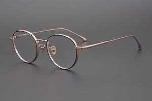 Japanese Handmade John Lennon Round Titanium Optical Glasses Frame Men Retro Eyeglasses Myopia Reading Eyewear Oculos De Grau