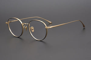 Japanese Handmade John Lennon Round Titanium Optical Glasses Frame Men Retro Eyeglasses Myopia Reading Eyewear Oculos De Grau