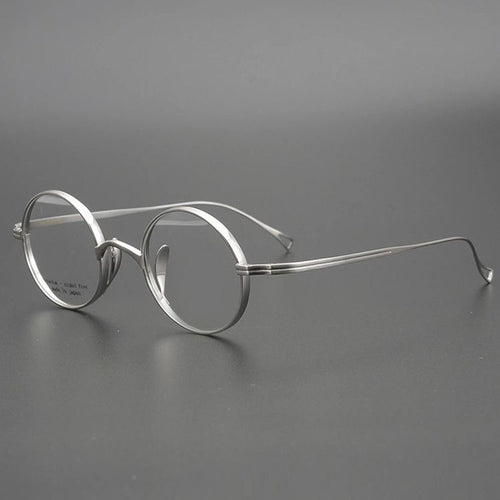 Japanese Handmade John Lennon Small Round Titanium Glasses Frame Men Retro Eyeglasses Myopia Reading Eyewear with Original Box