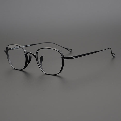 Japanese Handmade John Lennon Small Square Titanium Glasses Frame Men Retro Eyeglasses Myopia Reading Eyewear With Original Box