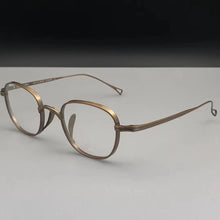 Carica l&#39;immagine nel visualizzatore di Gallery, Japanese Handmade John Lennon Small Square Titanium Glasses Frame Men Retro Eyeglasses Myopia Reading Eyewear With Original Box