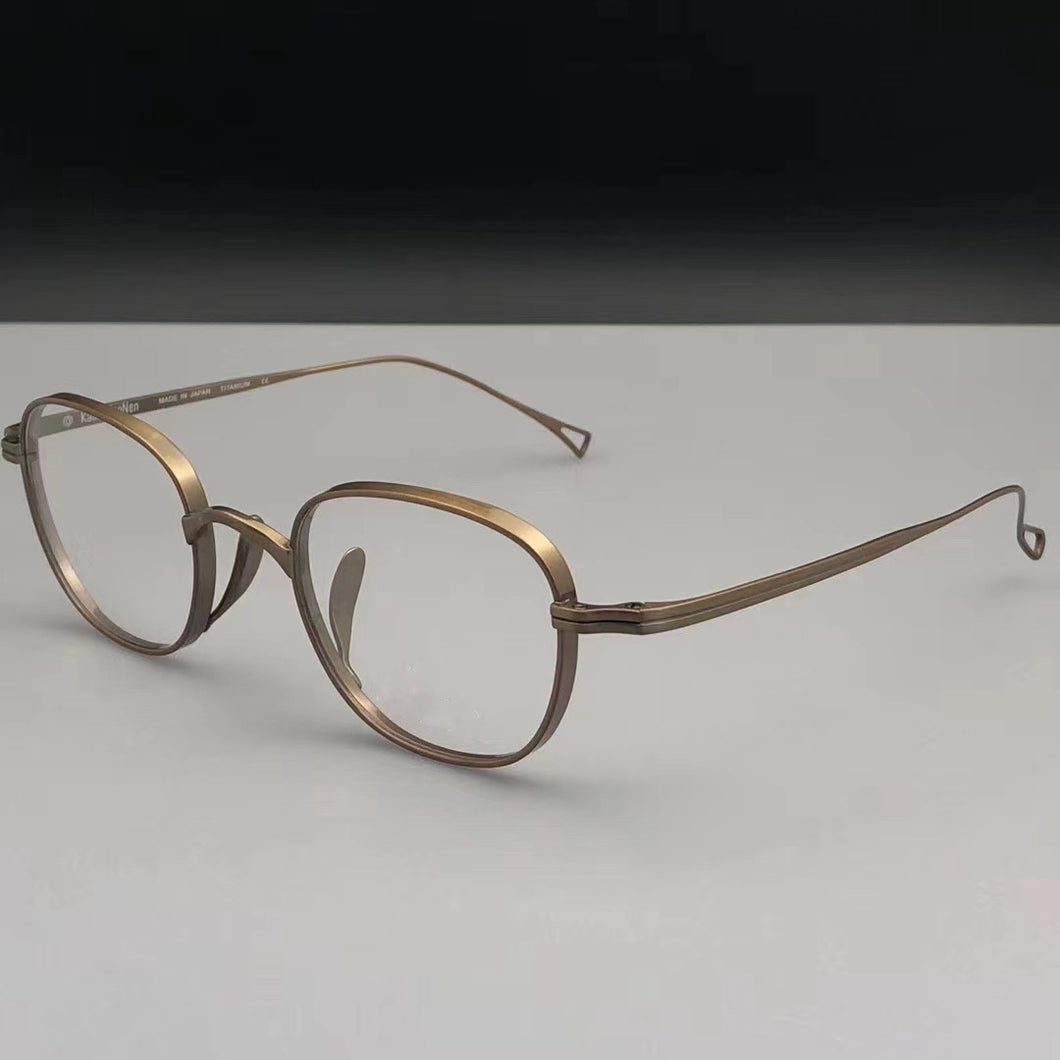 Japanese Handmade John Lennon Small Square Titanium Glasses Frame Men Retro Eyeglasses Myopia Reading Eyewear With Original Box