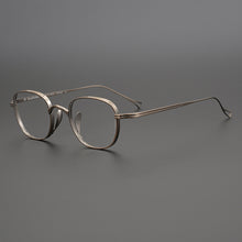 Carica l&#39;immagine nel visualizzatore di Gallery, Japanese Handmade John Lennon Small Square Titanium Glasses Frame Men Retro Eyeglasses Myopia Reading Eyewear With Original Box