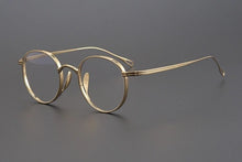 Carica l&#39;immagine nel visualizzatore di Gallery, Giapponese Fatto A Mano Puro Occhiali In Titanio Telaio KMN Retro Ovale Rotondo Uomini Occhiali Da Vista Donne Miopia Lettura Montature Per Occhiali Oculos De 