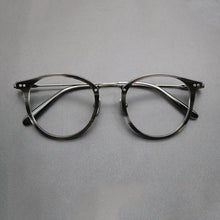 Carica l&#39;immagine nel visualizzatore di Gallery, Japanese Handmade Round Optical Glasses Frame Men Acetate Prescription Eyeglasses Women Pure Titanium Myopia Spectacles Fashion