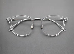 Japanese Handmade Round Optical Glasses Frame Men Acetate Prescription Eyeglasses Women Pure Titanium Myopia Spectacles Fashion