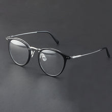 Carica l&#39;immagine nel visualizzatore di Gallery, Japanese Handmade Round Optical Glasses Frame Men Acetate Prescription Eyeglasses Women Pure Titanium Myopia Spectacles Fashion