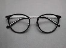 Carica l&#39;immagine nel visualizzatore di Gallery, Japanese Handmade Round Optical Glasses Frame Men Acetate Prescription Eyeglasses Women Pure Titanium Myopia Spectacles Fashion