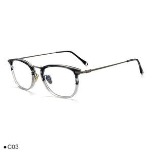 Japanese Handmade Square Titanium Ultra-light Myopia Eyeglasses For Men Women Retro Prescription Blueblocking Glasses Frame